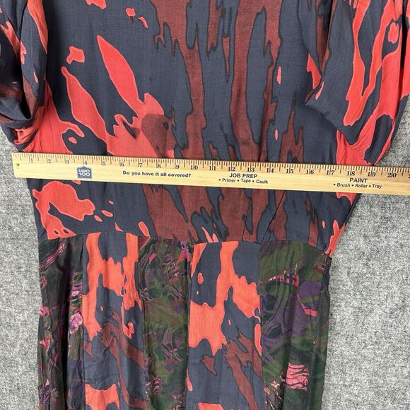 Soft Surroundings Dress Women 8 Red Black Velvet Panel BoHo Maxi Epiphany - Picture 12 of 16